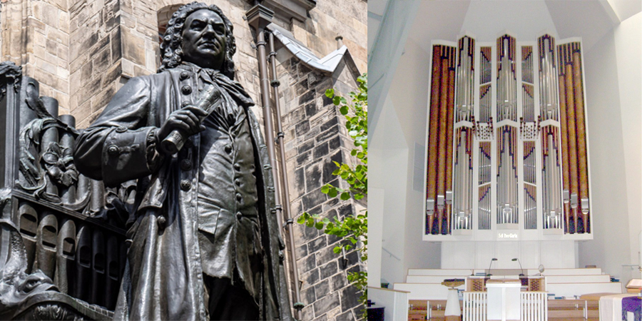 Bach Statue & Westminster Organ
