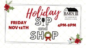 Barn 3 - Holiday Sip & Shop