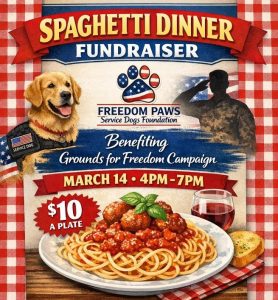 Freedom Paws Service Dogs - Spaghetti Dinner Fundraiser