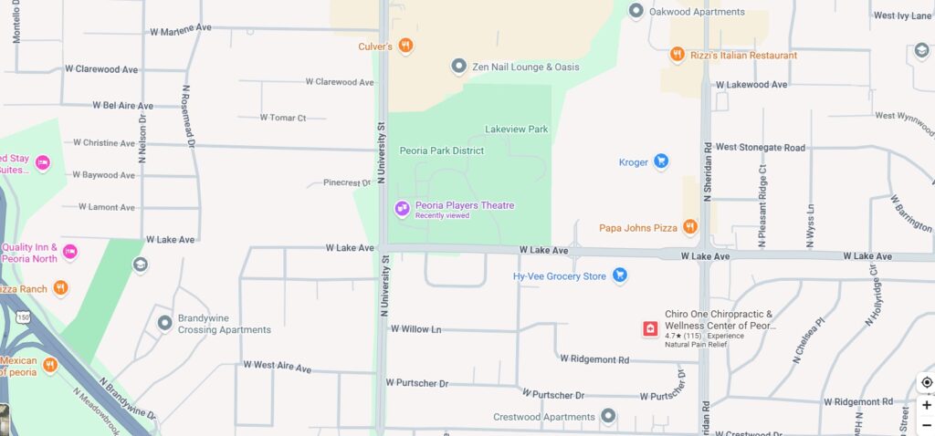 Peoria Players Theatre Map